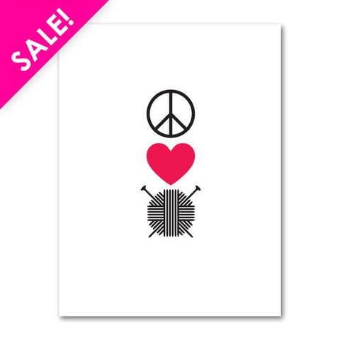 Peace, Love Knit, Note Cards