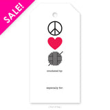 Peace, Love, Crochet Gift Tag